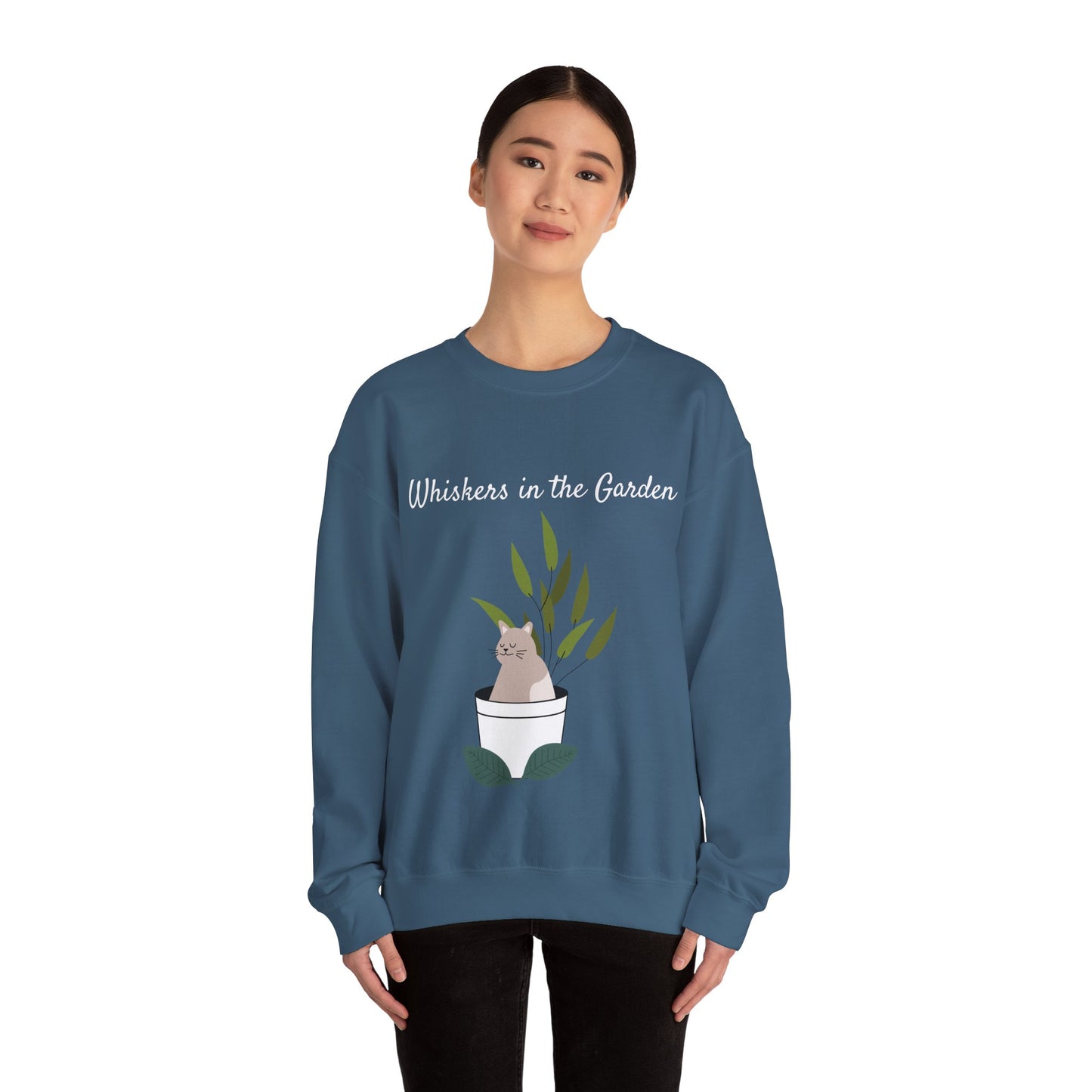 Whiskers in the Garden - Unisex Heavy Blend™ Crewneck Sweatshirt