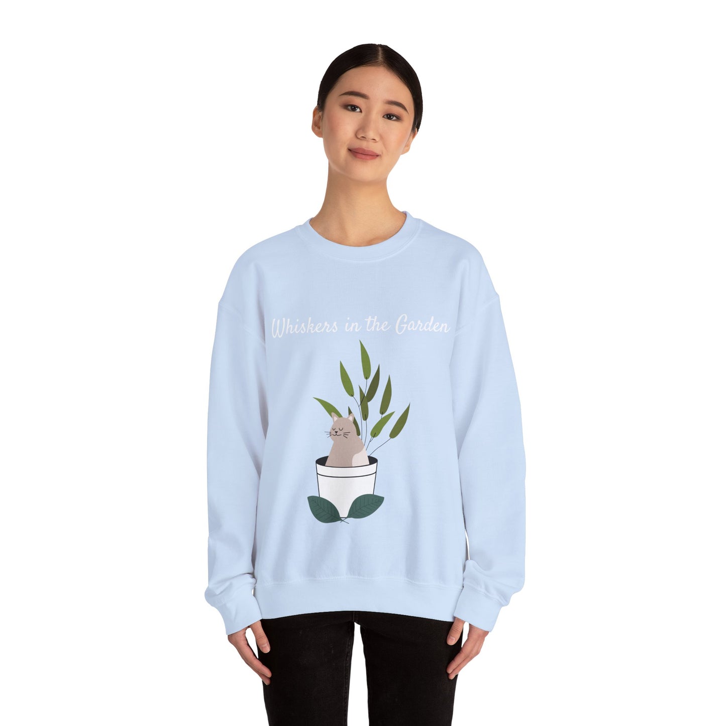 Whiskers in the Garden - Unisex Heavy Blend™ Crewneck Sweatshirt