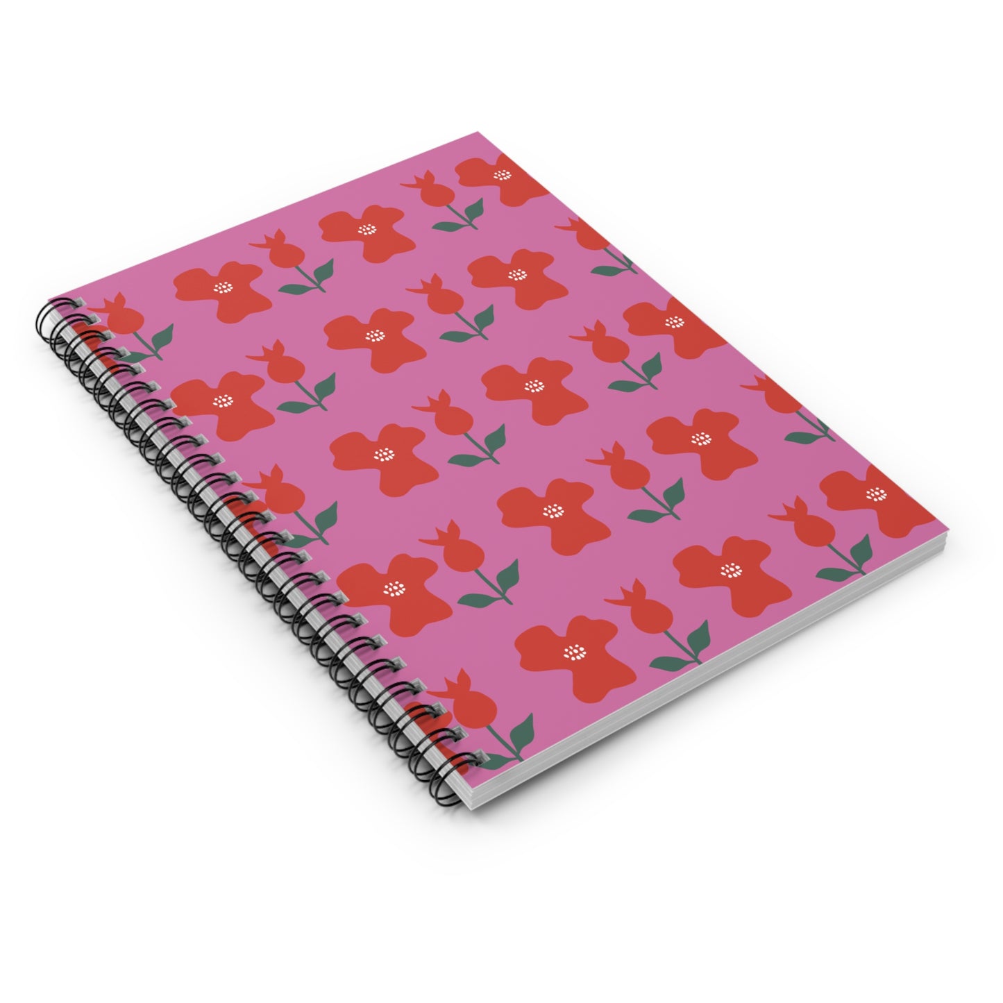 Poppy Pinks - Spiral Notebook - Ruled Line