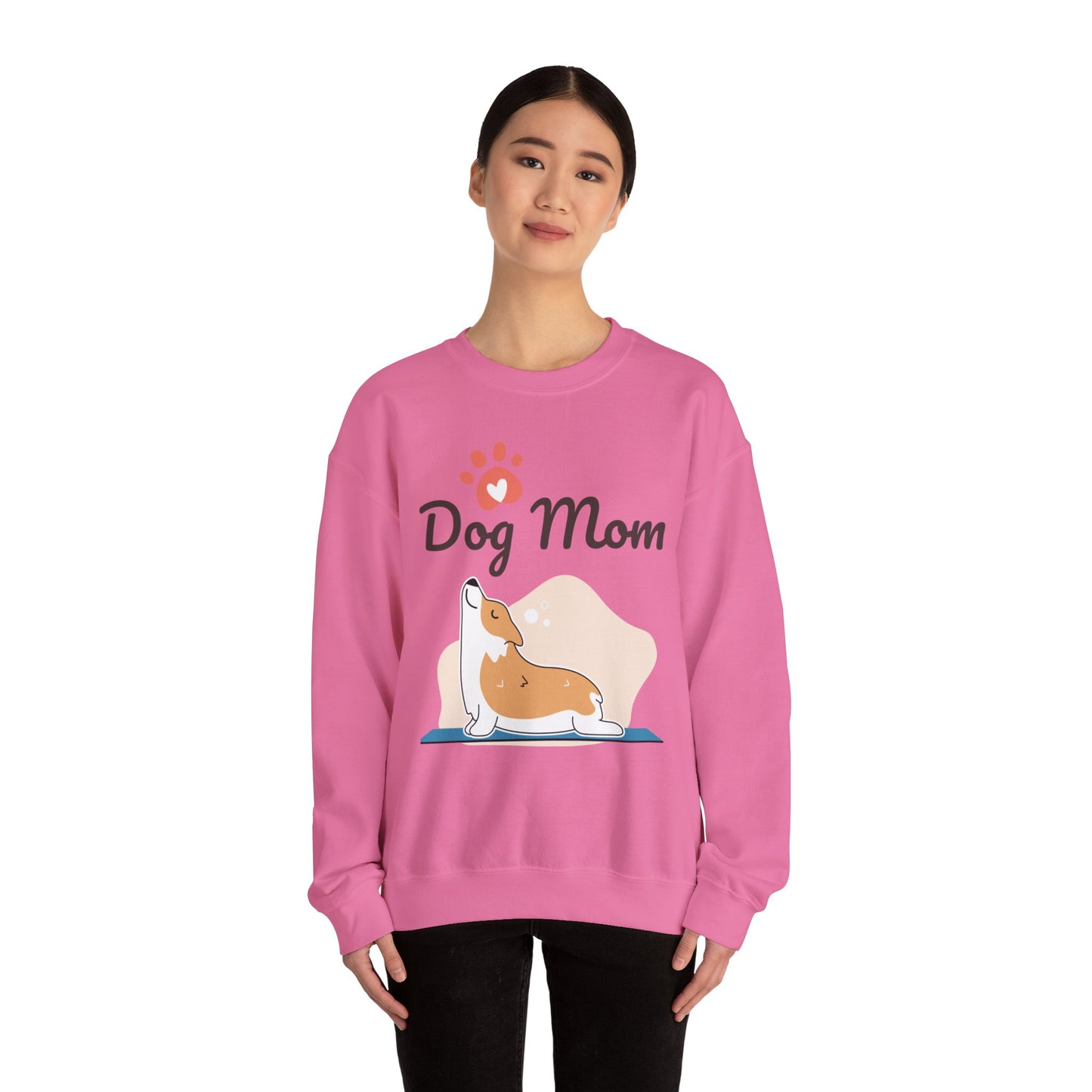 Dog Mom Corgi - Unisex Heavy Blend™ Crewneck Sweatshirt