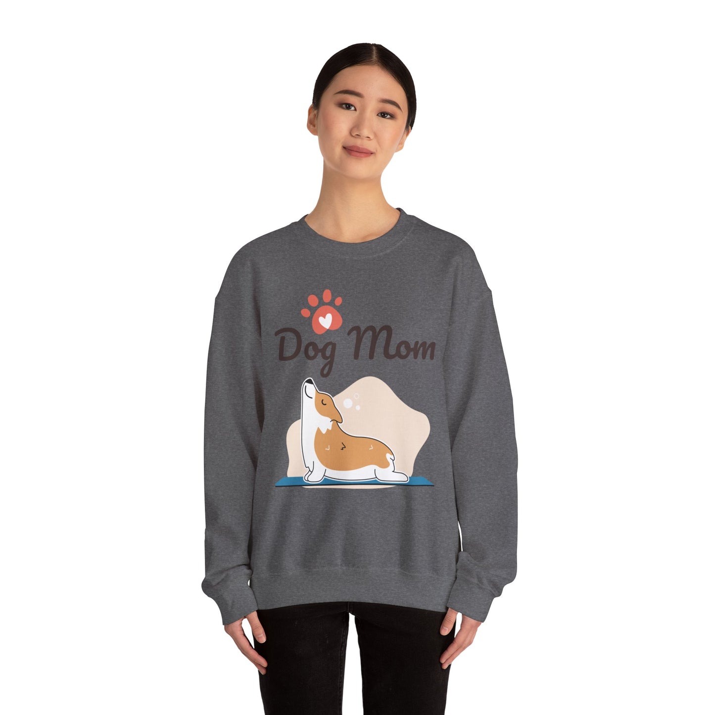 Dog Mom Corgi - Unisex Heavy Blend™ Crewneck Sweatshirt